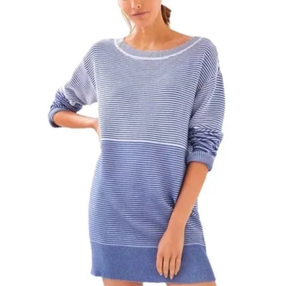 Anthropologie Daily Practice Ribbed Knit Stripe Sweater Dress Size Small - Picture 1 of 6
